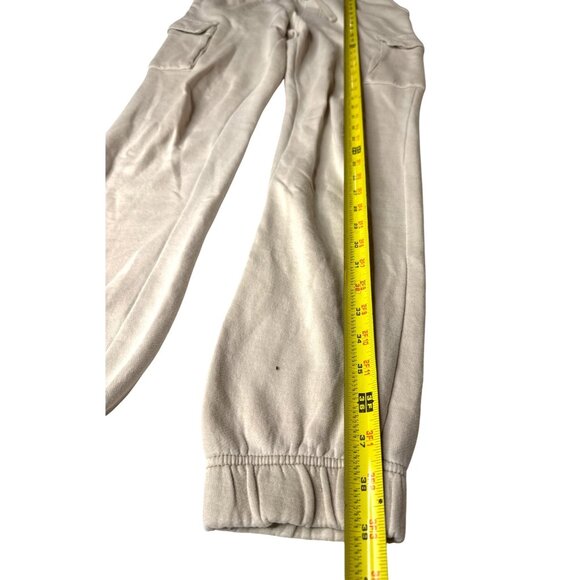 Womens Beige Cargo Joggers With Elastic Waist & Drawstring XS - Picture 2 of 12